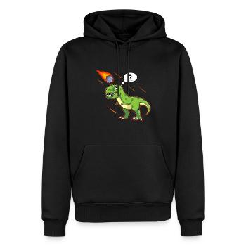 T-Rex Tyrannosaurus Rex Stein Schere Papier Dino - Männer Premium Bio Hoodie - Schwarz - Vorne - Nico (187cm)