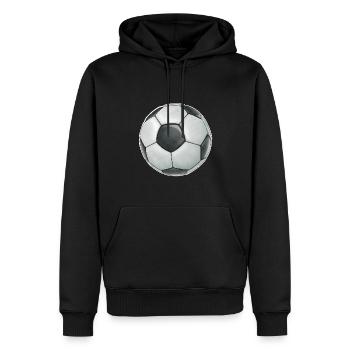 Fußball - Männer Premium Bio Hoodie - Schwarz - Vorne - Nico (187cm)