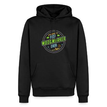 Bûcheron Bûcheron Tronçonneuse - Sweat à capuche Premium bio Homme - noir - Devant - Nico (187cm)
