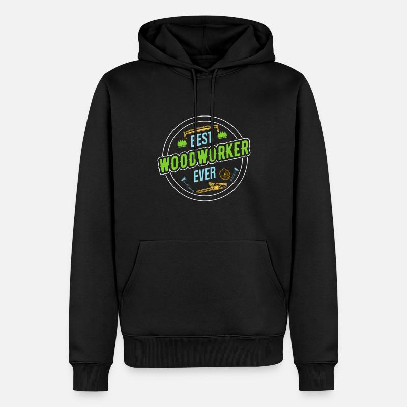 Bûcheron Bûcheron Tronçonneuse - Sweat à capuche Premium bio Homme - noir