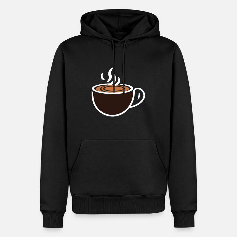 Humour petit chocolat chaud - Sweat à capuche Premium bio Homme - noir