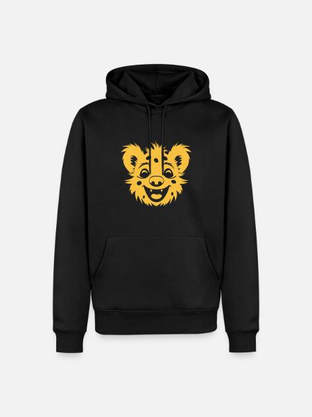 hyène - Sweat à capuche Premium bio Homme - noir
