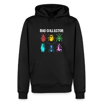 Insecte - Sweat à capuche Premium bio Homme - noir - Devant - Nico (187cm)