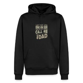 Engineer Gifts Some People Call Me Engineer Most - Men’s Premium Organic Hoodie - black - Front - Nico (187cm)