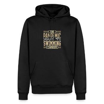 Schwimmergeschenke Pandemie ruinierte meine Schwimmkarriere - Männer Premium Bio Hoodie - Schwarz - Vorne - Nico (187cm)