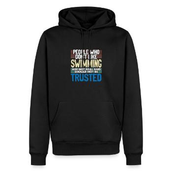 Nageur Offrez aux gens qui n’aiment pas nager - Sweat à capuche Premium bio Homme - noir - Devant - Nico (187cm)