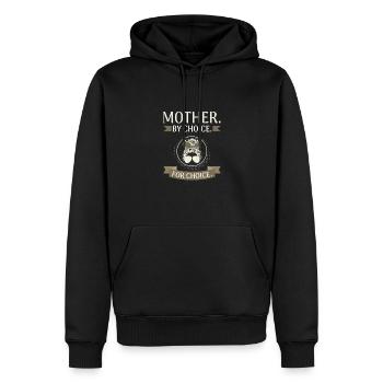Cadeau des femmes Droits féministes Mère par choix pour - Sweat à capuche Premium bio Homme - noir - Devant - Nico (187cm)