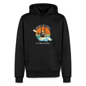 Sometimes I Rotate Myself Whitewater Kayaking - Männer Premium Bio Hoodie - Schwarz - Vorne - Nico (187cm)