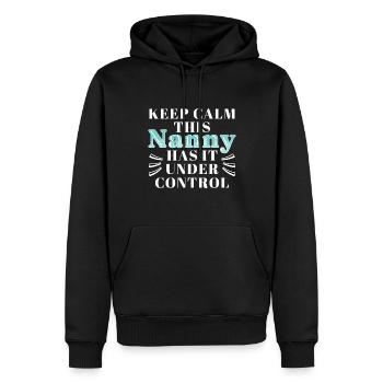 Nanny Babysitterin Tagesmutter - Männer Premium Bio Hoodie - Schwarz - Vorne - Nico (187cm)