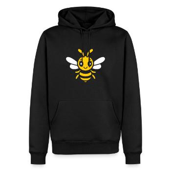 guêpe - Sweat à capuche Premium bio Homme - noir - Devant - Nico (187cm)