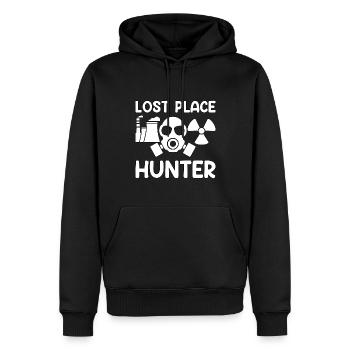 Lost Place Urban Places Geschenk - Männer Premium Bio Hoodie - Schwarz - Vorne - Nico (187cm)