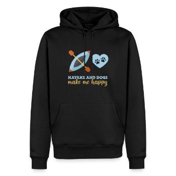 Kajak Kajakfahren - Männer Premium Bio Hoodie - Schwarz - Vorne - Nico (187cm)