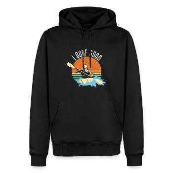 I Boof Good Whitewater Kayaking - Männer Premium Bio Hoodie - Schwarz - Vorne - Nico (187cm)