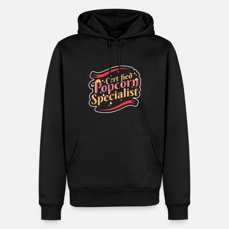 Popcorn - Männer Premium Bio Hoodie - Schwarz