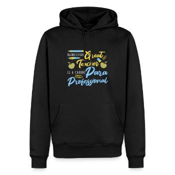 Paraprofessionnel - Sweat à capuche Premium bio Homme - noir - Devant - Nico (187cm)