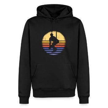 Sport Retro Sunset Softball - Sweat à capuche Premium bio Homme - noir - Devant - Nico (187cm)