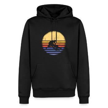 Sport Retro Sunset Kabaddi - Männer Premium Bio Hoodie - Schwarz - Vorne - Nico (187cm)
