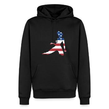 Gymnast Us Flag Rhythmic Gymnastics - Männer Premium Bio Hoodie - Schwarz - Vorne - Nico (187cm)