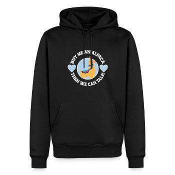Kauf Mir Ein Alpaka Lustiges Alpaka - Männer Premium Bio Hoodie - Schwarz - Vorne - Nico (187cm)