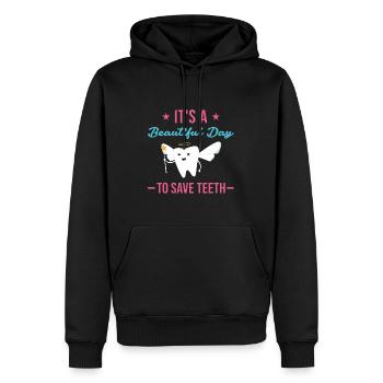 A Beautiful Day To Save Teeth Dental Assistant - Männer Premium Bio Hoodie - Schwarz - Vorne - Nico (187cm)