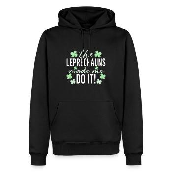 The Leprechauns Made Me Do It St. Patrick - Männer Premium Bio Hoodie - Schwarz - Vorne - Nico (187cm)