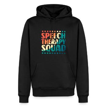 Speech Therapy Speech Therapist - Men’s Premium Organic Hoodie - black - Front - Nico (187cm)