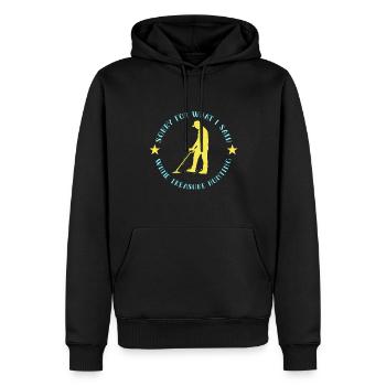 Chasseur de trésors Chasse au trésor Détecteur de métaux - Sweat à capuche Premium bio Homme - noir - Devant - Nico (187cm)