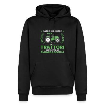 Agricoltura Nato Per Guidare Trattori Trattore - Männer Premium Bio Hoodie - Schwarz - Vorne - Nico (187cm)
