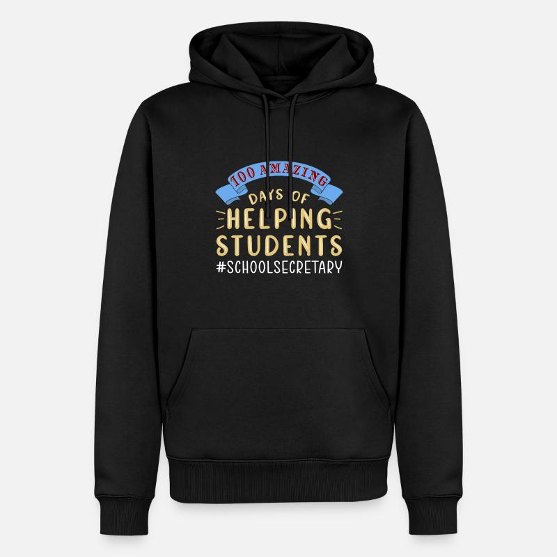 100 jours d’école - Sweat à capuche Premium bio Homme - noir