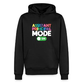 Directeur adjoint de l’école - Sweat à capuche Premium bio Homme - noir - Devant - Nico (187cm)