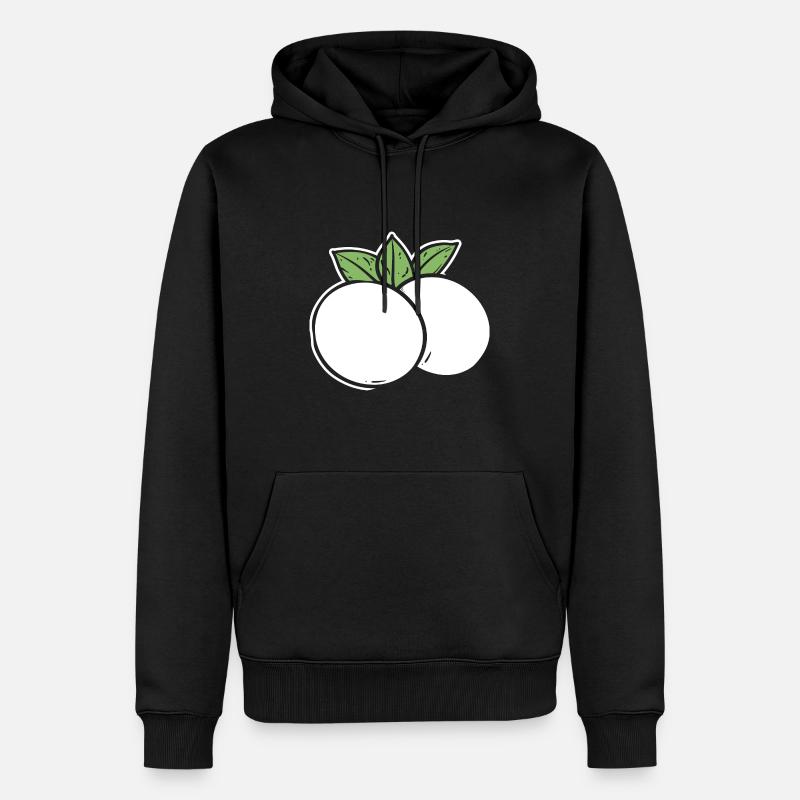 Mozzarella - Männer Premium Bio Hoodie - Schwarz