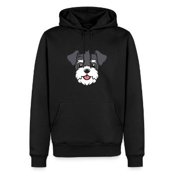 Schnauzer - Männer Premium Bio Hoodie - Schwarz - Vorne - Nico (187cm)
