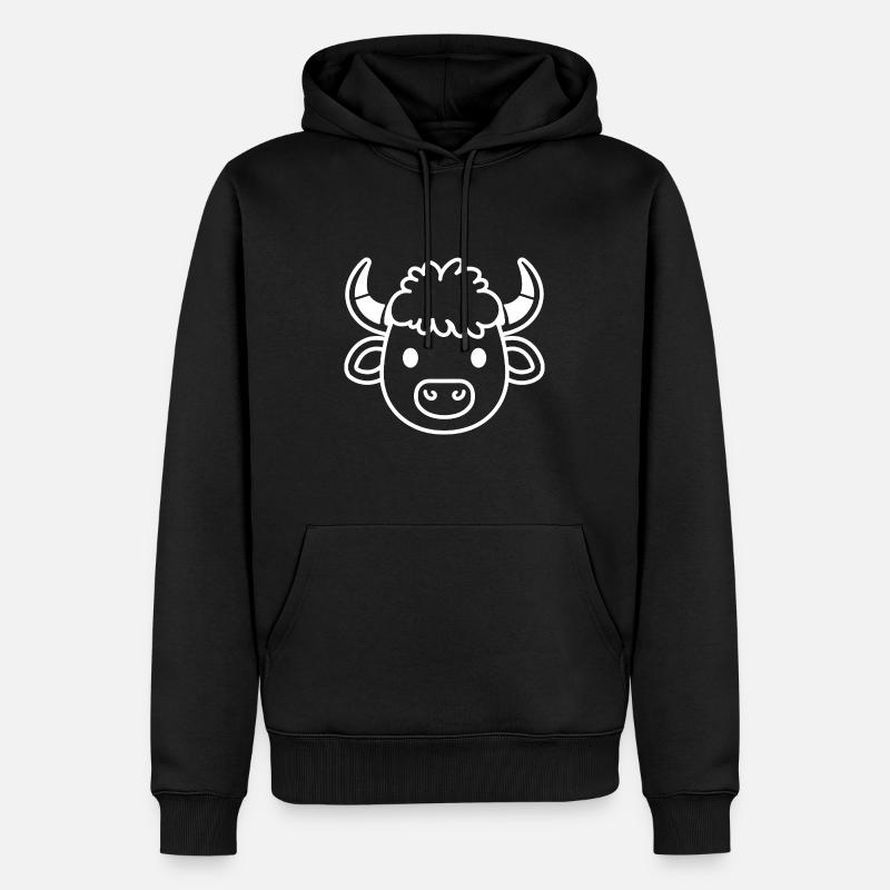 Buffle - Sweat à capuche Premium bio Homme - noir