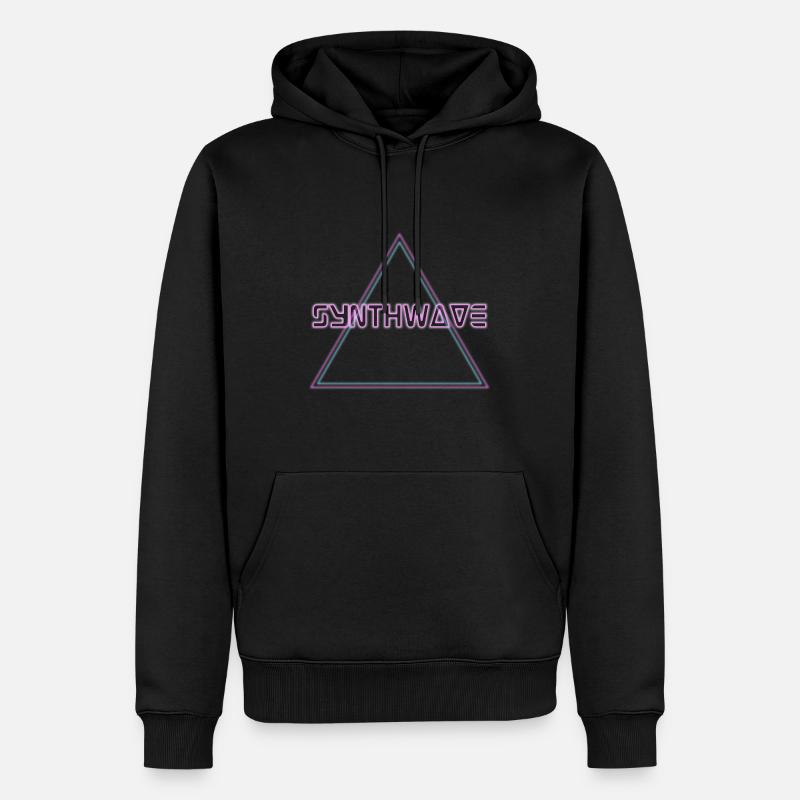 Retrowave Synthwave 80s Design - Männer Premium Bio Hoodie - Schwarz