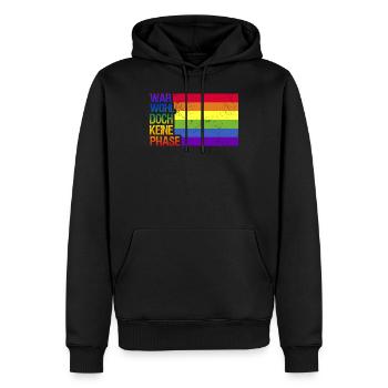 War wohl doch keine Phase Regenbogen Demonstration - Männer Premium Bio Hoodie - Schwarz - Vorne - Nico (187cm)