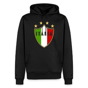 Italia fun - Männer Premium Bio Hoodie - Schwarz - Vorne - Nico (187cm)