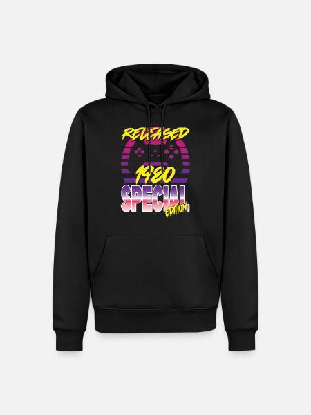Released 1980 - Männer Premium Bio Hoodie - Schwarz