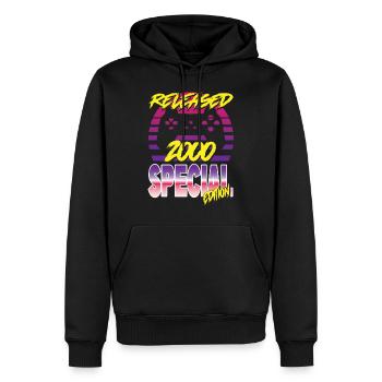 Released 2000 Special Edition - Männer Premium Bio Hoodie - Schwarz - Vorne - Nico (187cm)