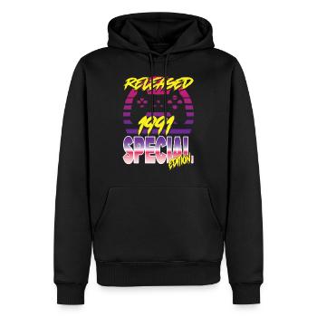 Released 1991 Special Edition - Männer Premium Bio Hoodie - Schwarz - Vorne - Nico (187cm)