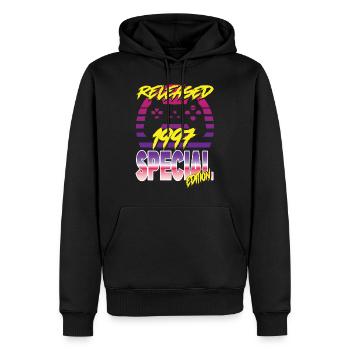 Released 1997 Special Edition - Männer Premium Bio Hoodie - Schwarz - Vorne - Nico (187cm)