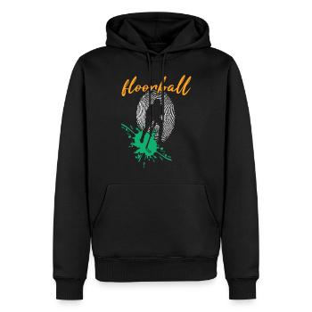 Floorball Floorball FLOORBALL PLAYER Floorballer - Sweat à capuche Premium bio Homme - noir - Devant - Nico (187cm)