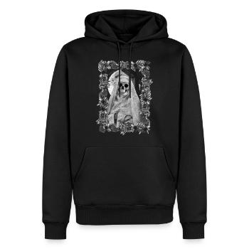 Nonne des Todes - Männer Premium Bio Hoodie - Schwarz - Vorne - Nico (187cm)