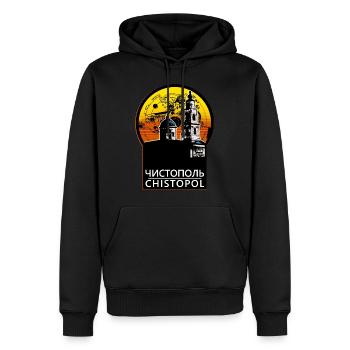Chistopol - Tatarstan - Men’s Premium Organic Hoodie - black - Front - Nico (187cm)