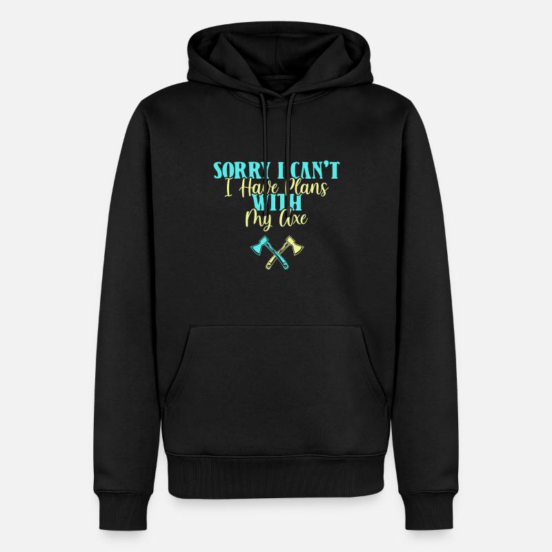 Axe throw axe throwing - Men’s Premium Organic Hoodie - black