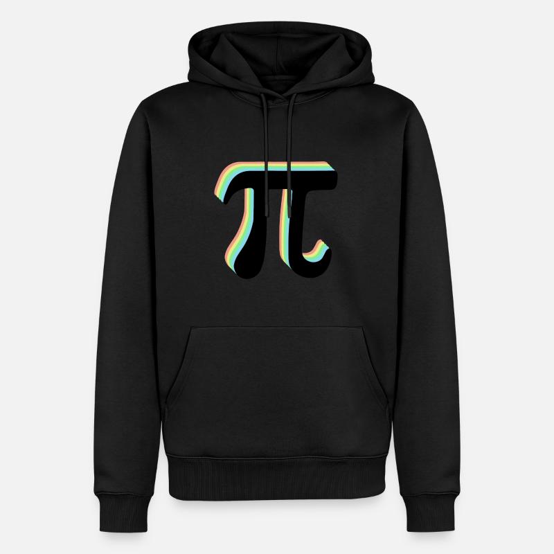Math Pi symbole Pi - Sweat à capuche Premium bio Homme - noir