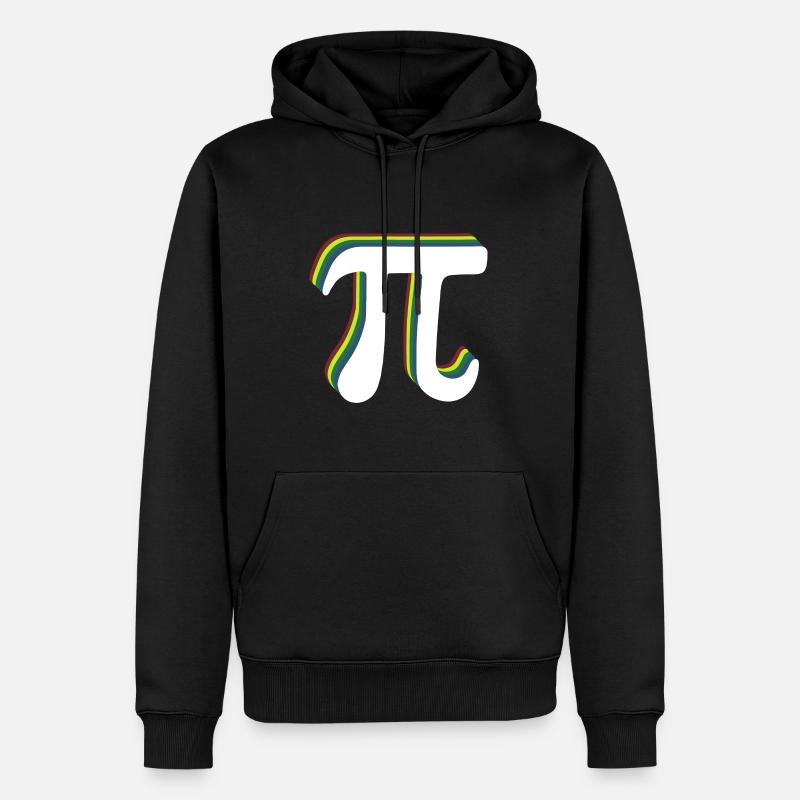 Math Pi symbole Pi - Sweat à capuche Premium bio Homme - noir