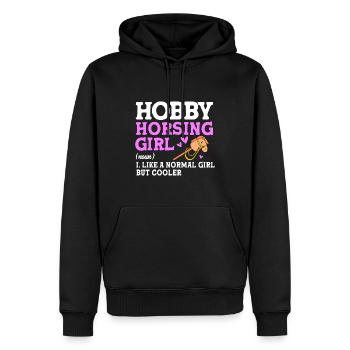 Hobby Cheval Hobby Horsing Hobbyhorsing - Sweat à capuche Premium bio Homme - noir - Devant - Nico (187cm)