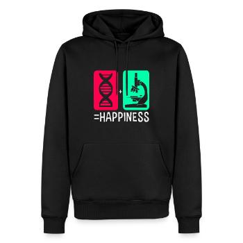 Structural formula molecule - Men’s Premium Organic Hoodie - black - Front - Nico (187cm)