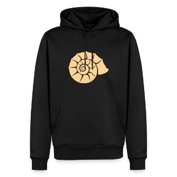 coquillage - Sweat à capuche Premium bio Homme - noir - Devant - Nico (187cm)