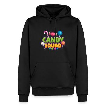 Candy Squad Bonbons - Sweat à capuche Premium bio Homme - noir - Devant - Nico (187cm)